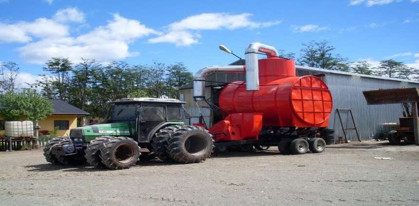 Tractor y deshidratadora de desarrollo propio